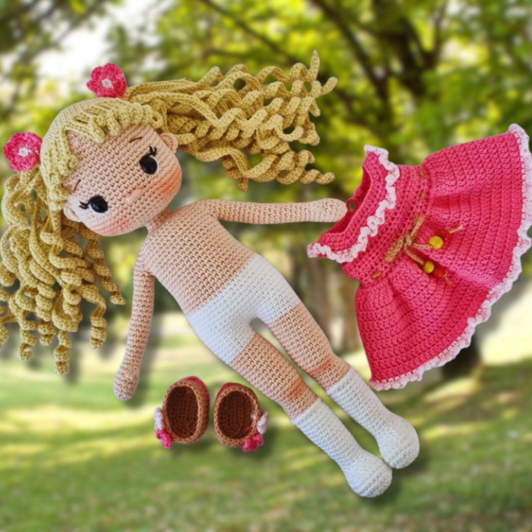 Mimi Modèle de Crochet Amigurumi avec Robe Élégante