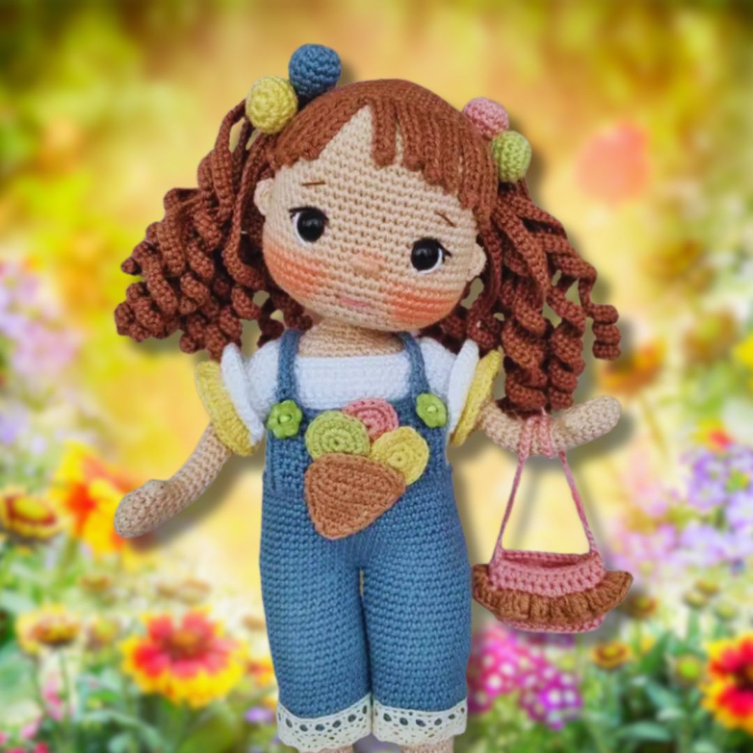 Lili Modèle de Crochet Amigurumi avec Salopette