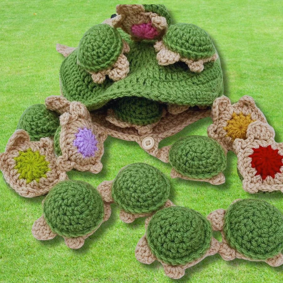 Jeu de Mémoire - Tortue en Crochet - Patron de crochet Amigurumi