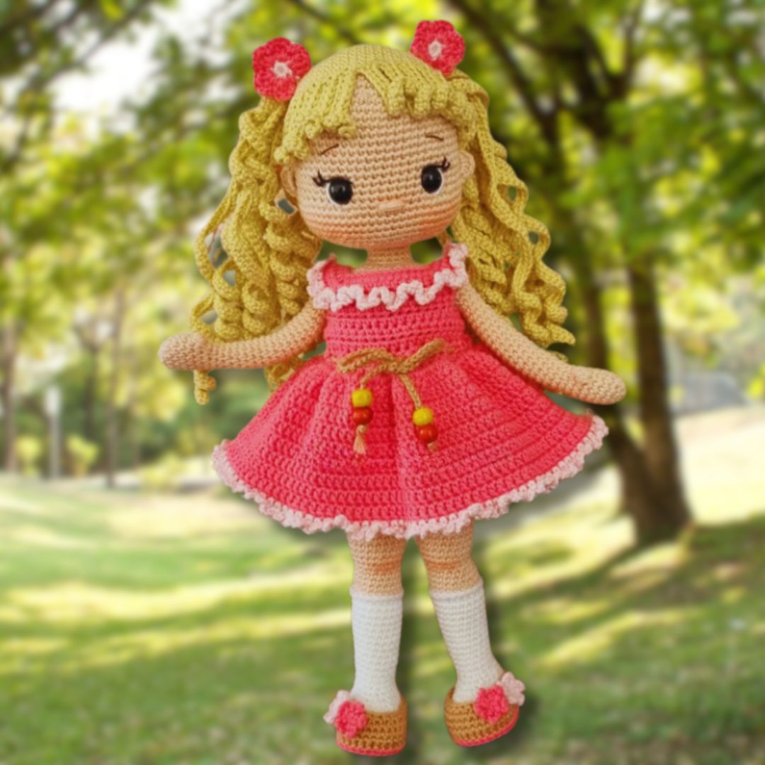 Mimi Modèle de Crochet Amigurumi avec Robe Élégante