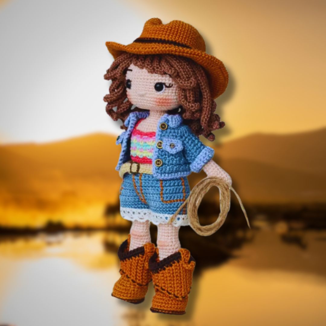 Patron de Poupée Cowgirl Amigurumi