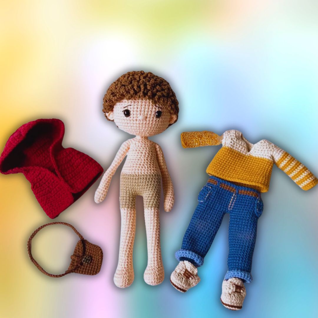 Sebastian - Patron de Crochet Poupée Amigurumi - Patron du Crochet