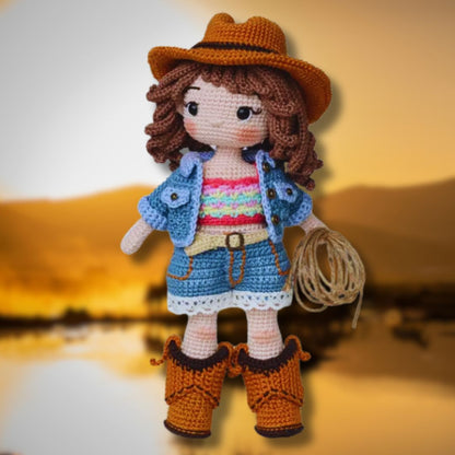Patron de Poupée Cowgirl Amigurumi