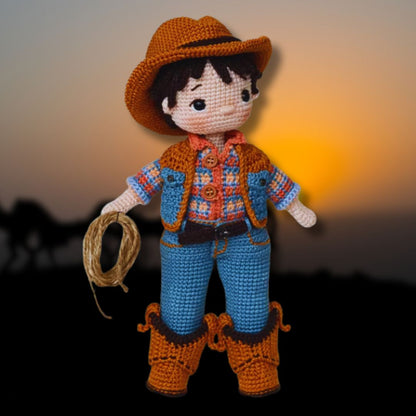 Patron de Poupée Cowboy Amigurumi