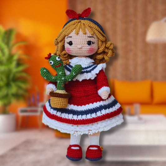 Patron de Poupée Étoui et son Cactus Amigurumi