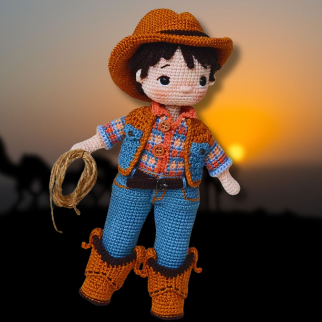 Patron de Poupée Cowboy Amigurumi