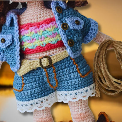 Patron de Poupée Cowgirl Amigurumi