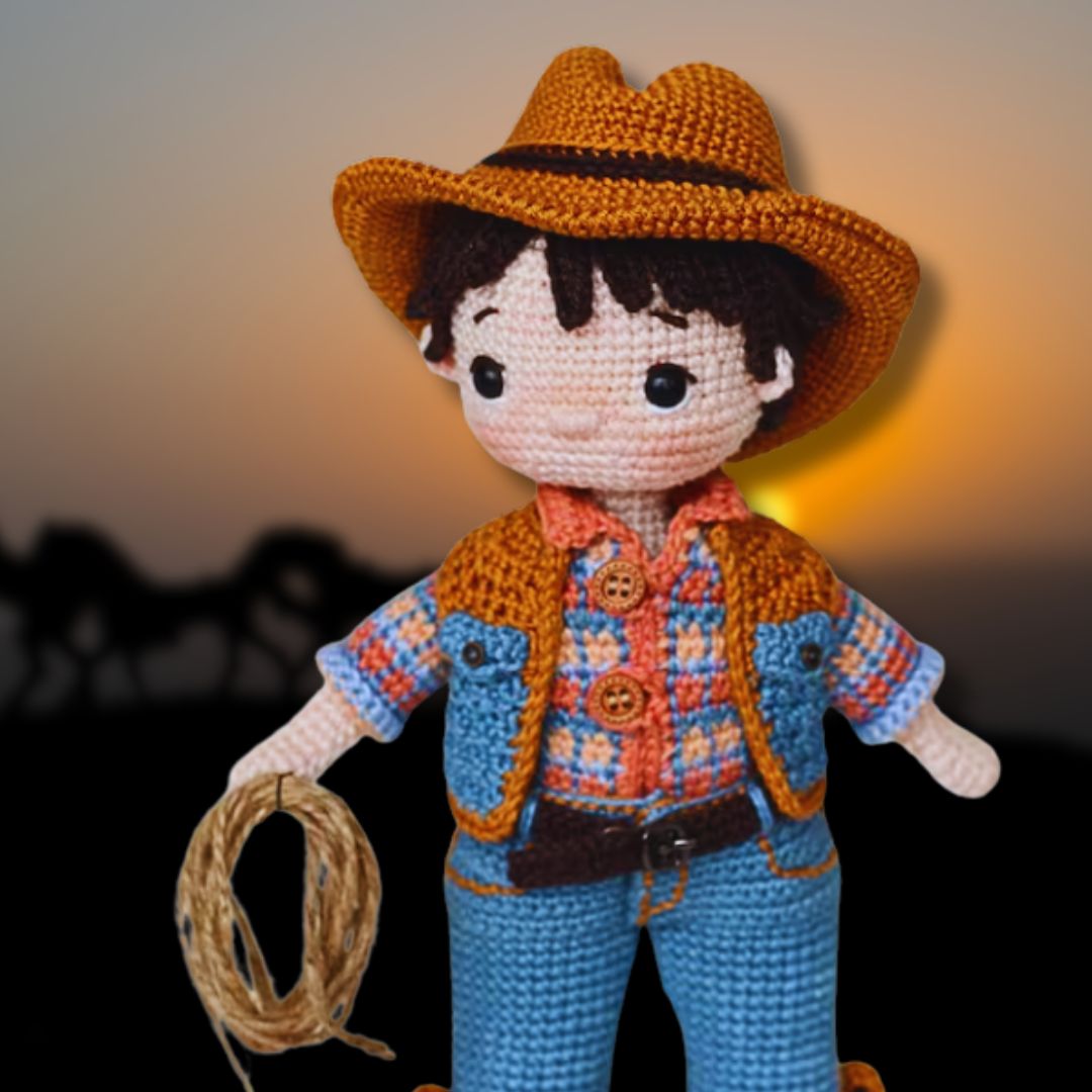 Patron de Poupée Cowboy Amigurumi