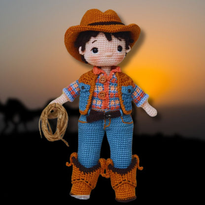 Patron de Poupée Cowboy Amigurumi