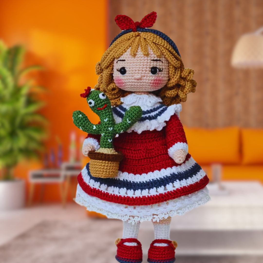 Patron de Poupée Étoui et son Cactus Amigurumi