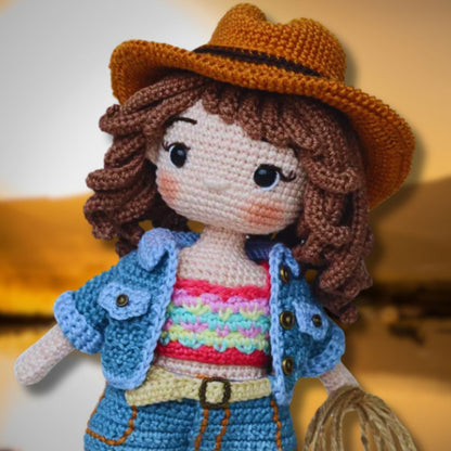 Patron de Poupée Cowgirl Amigurumi