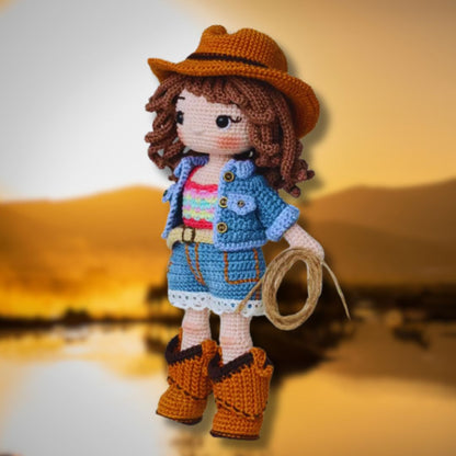 Patron de Poupée Cowgirl Amigurumi