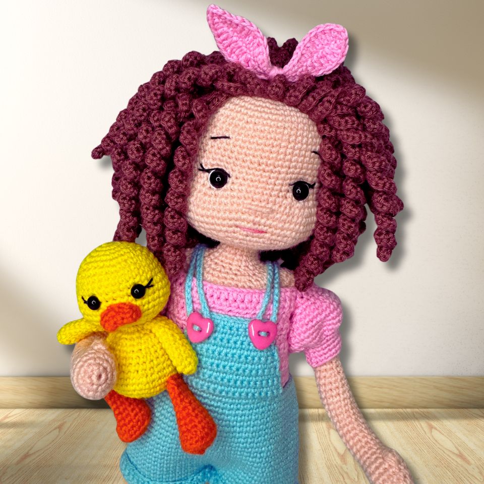 Élodie et son compagnon canetton - modèle de crochet. - Patron du Crochet