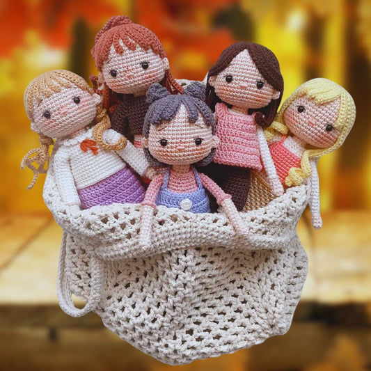 Ensemble de 5 Patrons de Poupées Corolle au Crochet Amigurumi - Patron du Crochet