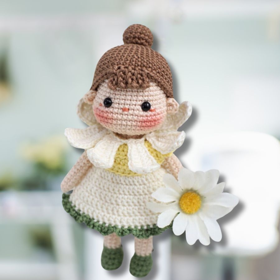 Fée Marguerite Magique - Modèle de poupée au crochet Amigurumi - Patron du Crochet