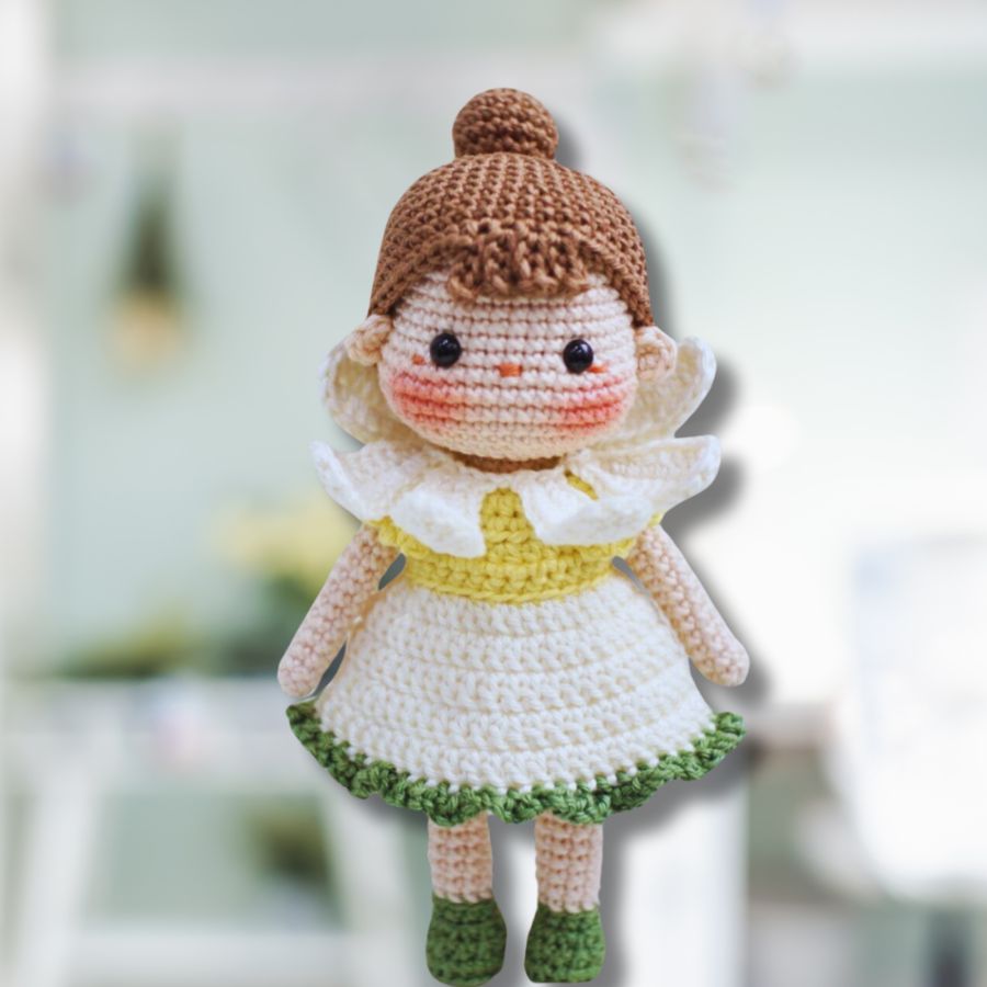 Fée Marguerite Magique - Modèle de poupée au crochet Amigurumi - Patron du Crochet