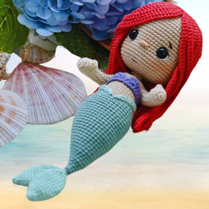 LA PETITE SIRÈNE - Patron de Poupée Amigurumi - Patron du Crochet