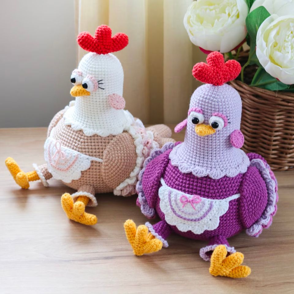 Lola et Flora Poulets - Patron de Crochet - Patron du Crochet