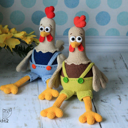 Patron de Crochet Coq et Poulets - Patron du Crochet